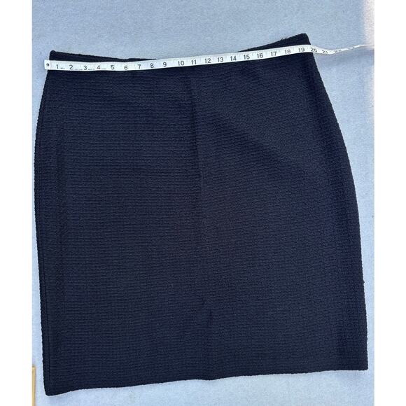 St. John Collection Wool blend XL Black Knit Stretch pull on Pencil skirt luxury - Picture 4 of 5